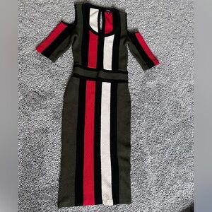Xoxo knit bodycon stripped dress size small worn once